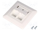 Socket; housing; Keystone; Colour: white; female x2