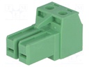 Pluggable terminal block; 7.62mm; ways: 2; straight; plug; female