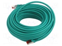 Patch cord; S/FTP; 6; stranded; Cu; LSZH; green; 20m; halogen free