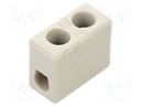 Connector: terminal block; ceramics; ways: 1; terminals: 2
