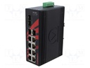 Switch PoE Ethernet; unmanaged; Number of ports: 12; 12÷55VDC