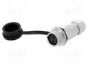 Plug; female; SF12; PIN: 2; IP67; 4÷6.5mm; 13A; soldering; for cable