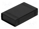 Enclosure: with panel; X: 92mm; Y: 147mm; Z: 36mm; ABS; black