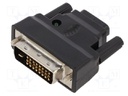 Adapter; DVI-D (24+1) plug,HDMI socket; UHD 2160p; black