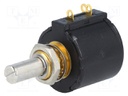 Potentiometer: shaft; multiturn; 500Ω; 2W; ±3%; 6.35mm; linear; IP50