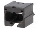 Socket; RJ45; PIN: 8; Cat: 6a; Layout: 8p8c; THT; on PCBs; straight