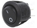 ROCKER; DPST; Pos: 2; OFF-ON; 10A/28VDC; black; none; Rcont max: 50mΩ