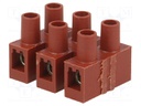 Terminal block; screw terminal; ways: 3; 4mm2; terminals: 6; 400V