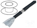 Wire: ribbon; round; 1.27mm; stranded; Cu; 20x28AWG; PVC; black