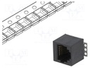 Socket; RJ12; PIN: 6; Cat: 5; Layout: 6p6c; SMT; vertical