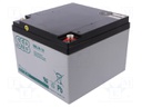 Re-battery: acid-lead; 12V; 26Ah; AGM; maintenance-free