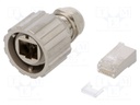 Plug; RJ45; PIN: 8; Cat: 5e; shielded; Layout: 8p8c; Locking: bayonet