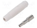 Connector: 4mm banana; socket; 16A; 60VDC; white; nickel plated