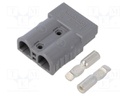 Connector: DC supply; plug; hermaphrodite; AXC50; 600V; PIN: 2; grey