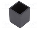Enclosure: designed for potting; X: 12mm; Y: 12mm; Z: 15mm; ABS