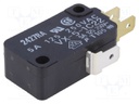 Microswitch SNAP ACTION; without lever; SPDT; 5A/250VAC; ON-(ON)
