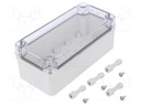 Enclosure: multipurpose; X: 80mm; Y: 170mm; Z: 65mm; PICCOLO; grey