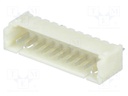 Socket; wire-board; male; 1.25mm; PIN: 10; THT; 125V; 1A; tinned