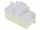 Plug; wire-board; female; Pico-Clasp; 1mm; PIN: 20; w/o contacts