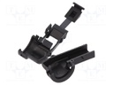 Cable hood and fastener; 2.5mm System; angled 90°