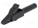 Crocodile clip; 15A; black; 4mm; Conform to: EN61010 300VCAT II
