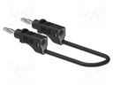Test lead; 60VDC; 30VAC; 12A; banana plug 4mm,both sides; Len: 1m