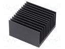 Heatsink: extruded; grilled; black; L: 42.5mm; W: 42.5mm; H: 24.5mm