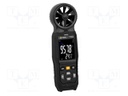 Thermoanemometer; LCD 2,8"; (9999); 0÷45°C; 20÷90%RH; 240x70x33mm