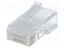 Plug; RJ45; PIN: 8; Layout: 8p8c; IDC,crimped; for cable