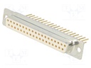 D-Sub; PIN: 37; socket; female; on PCBs; angled; THT
