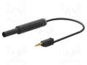 Test leads; 10A; 30VAC; 60VDC; black; gold-plated; 0.15m