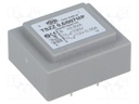 Transformer: encapsulated; 0.6VA; 230VAC; 12V; 0.05A; Mounting: PCB