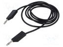 Test lead; 60VDC; 30VAC; 32A; Len: 1.5m; black; Material: brass