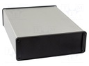 Enclosure: shielding; X: 165mm; Y: 220mm; Z: 55mm; aluminium; natural