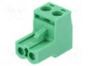 Pluggable terminal block; 5.08mm; ways: 2; straight; plug; female
