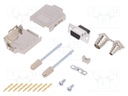 D-Sub; PIN: 9; plug; female; shielded; crimped; for cable; black