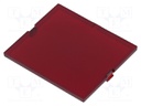 Front panel; without frame,with holder; semi-transparent red