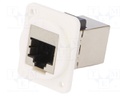 Coupler; FT; Cat: 6; shielded; Layout: 8p8c; RJ45 socket,both sides