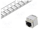 Socket; RJ45; PIN: 8; Cat: 5; shielded; Layout: 8p8c; SMT; vertical