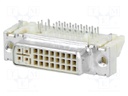 Connector: DVI-I; socket; MicroCross DVI; PIN: 29; gold flash; THT