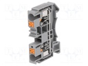 Splice terminal: rail; 0.5÷10mm2; ways: 1; terminals: 2; grey; TS35