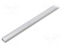 Profiles for LED modules; white; surface; natural; L: 1m; anodized