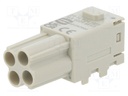 Connector: HDC; module; female; Han Modular Domino; PIN: 4
