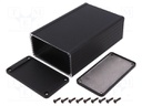 Enclosure: shielding; X: 104mm; Y: 160mm; Z: 55mm; aluminium; black