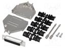D-Sub; PIN: 25; plug; female; soldering; for cable; black