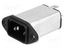Connector: AC supply; socket; male; 6A; 250VAC; IEC 60320; -25÷85°C