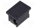 Switch accessories: plug; Body: black; Shape: rectangular; Mat: PA
