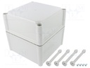 Enclosure: multipurpose; X: 188mm; Y: 188mm; Z: 180mm; SOLID; grey