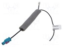 Cable; Fakra plug,SMB socket; black; straight; 0.25m; 12VDC