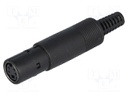 Plug; DIN mini; female; PIN: 4; soldering; for cable; straight
